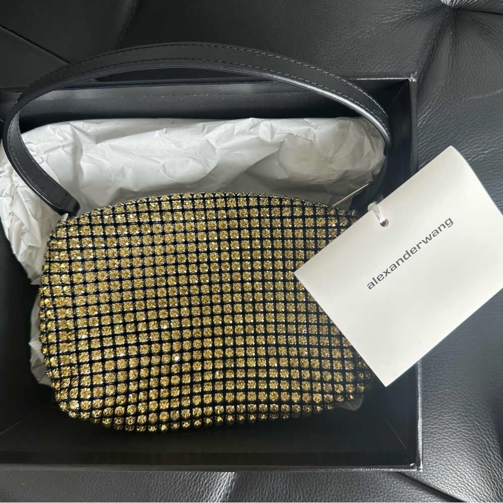 Alexander Wang Black and Gold Clutch